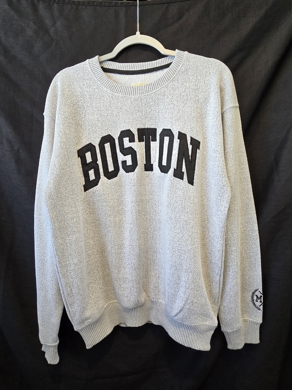 Men's Light Gray 'Boston' Crewneck Sweatshirt